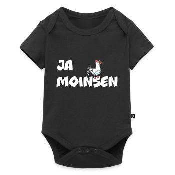 Ja Moinsen - Möwe - Baby Premium Kurzarmbody - Schwarz - Vorne