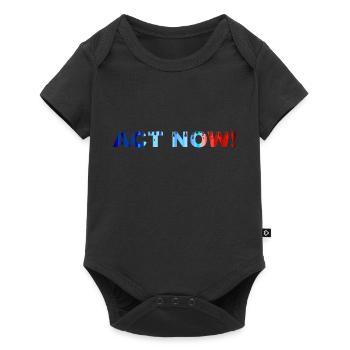 AGISSEZ MAINTENANT! - Body à manches courtes Premium Bébé - noir - Devant