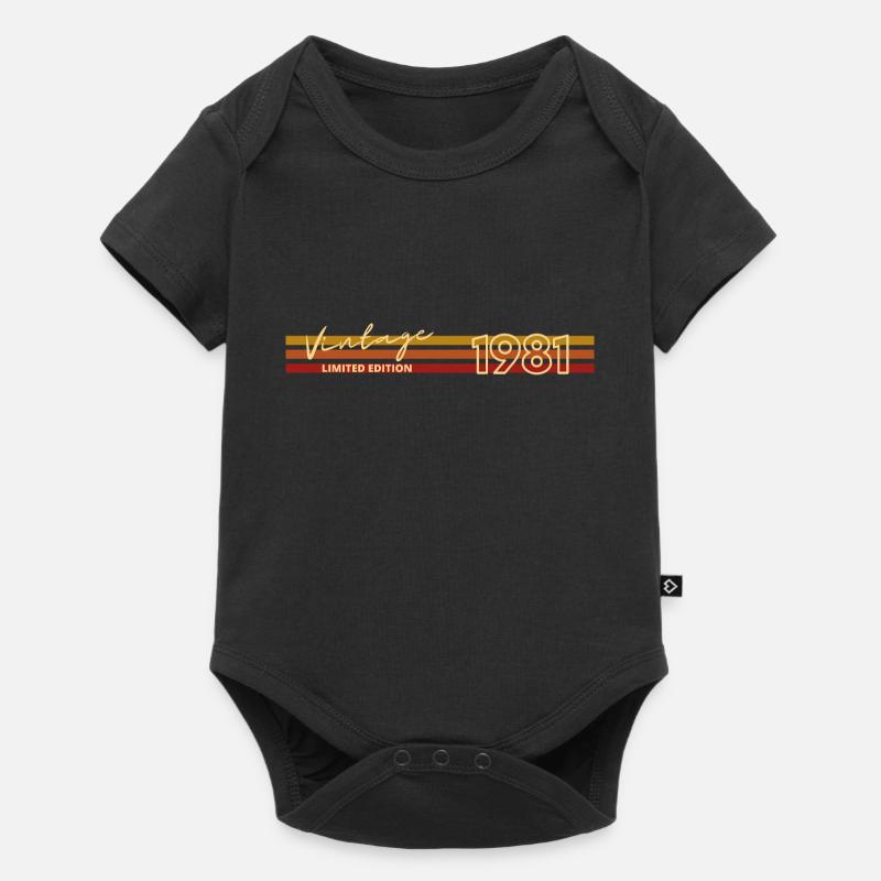 NÉ EN 1981 - Body à manches courtes Premium Bébé - noir