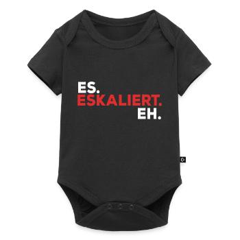 It escalates for techno parties and festivals - Baby Premium Kurzarmbody - Schwarz - Vorne