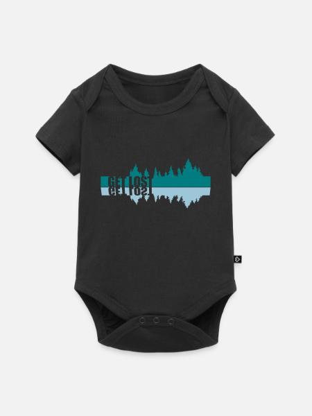 Spiegelung Get Lost - Baby Premium Kurzarmbody - Schwarz