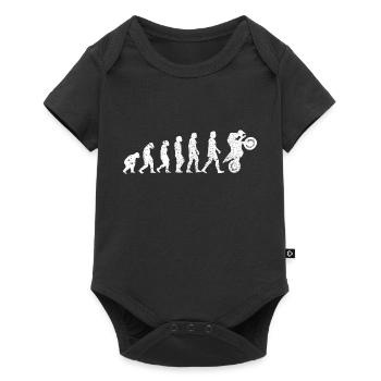 Motocyclette Cyclomoteur Moto Cadeau MotoCycliste - Body à manches courtes Premium Bébé - noir - Devant