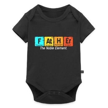 F-At-H-Er The Noble Element Cool Father Designs - Baby Premium short-sleeve bodysuit - black - Front