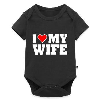 I love my wife - Body à manches courtes Premium Bébé - noir - Devant