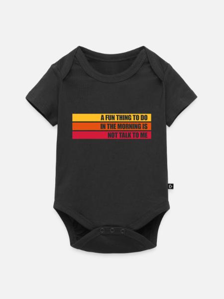 not talk to me - Baby Premium Kurzarmbody - Schwarz