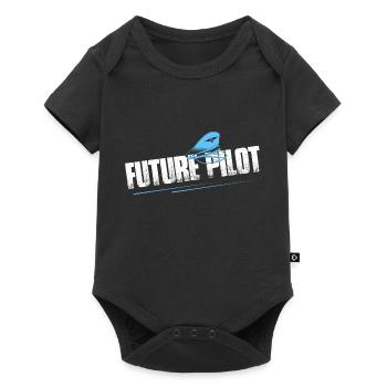 Future Pilot Aviation Fly Airline - Body à manches courtes Premium Bébé - noir - Devant