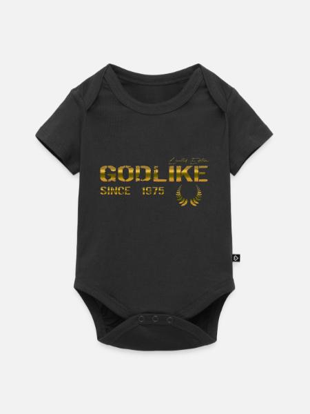 Godlike since 1975 - Baby Premium Kurzarmbody - Schwarz