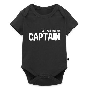 Kapitän Befehl Steuer Steuerbord Meer Maritim Schi - Baby Premium Kurzarmbody - Schwarz - Vorne