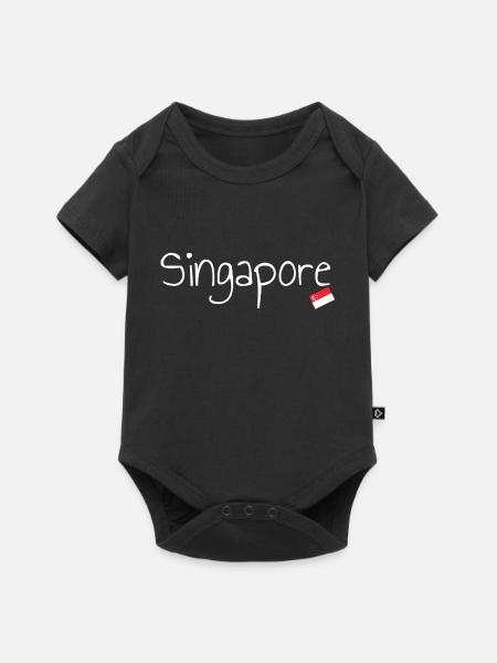 Singapore - Baby Premium Kurzarmbody - Schwarz