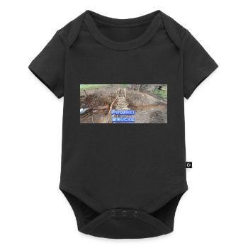 PROJEKT BRÜCKE - Baby Premium Kurzarmbody - Schwarz - Vorne