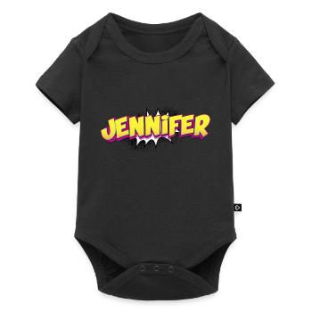 Jennifer Nom personnalisé Style bande dessinée Pop Art, - Body à manches courtes Premium Bébé - noir - Devant