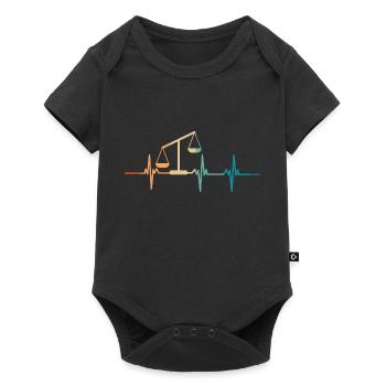 Heartbeat Balance - Baby Premium short-sleeve bodysuit - black - Front