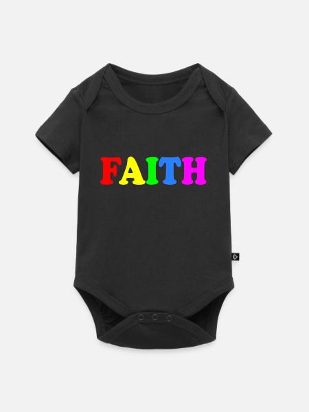 Faith - Baby Premium Kurzarmbody - Schwarz
