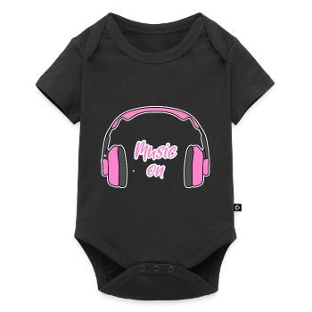 Casque DJ Music on Femme rose - Body à manches courtes Premium Bébé - noir - Devant