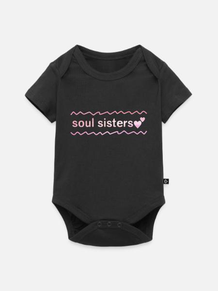 soul sisters - Baby Premium Kurzarmbody - Schwarz