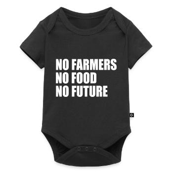 no farmers no food no future - Baby Premium short-sleeve bodysuit - black - Front