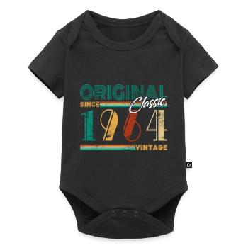 60. Geburtstag 2024 Feier best of Jahrgang 1964 - Baby Premium Kurzarmbody - Schwarz - Vorne