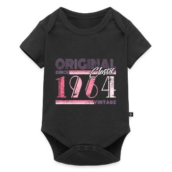 60. Geburtstag 2024 Feier best of Jahrgang 1964 - Baby Premium Kurzarmbody - Schwarz - Vorne