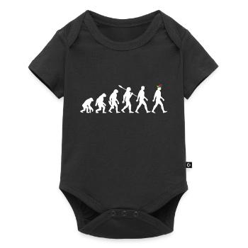 Evolution - Karneval - Narrenkappe - Verkleidung - Baby Premium Kurzarmbody - Schwarz - Vorne