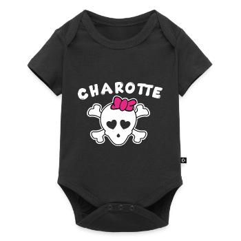Pirate Charlotte Design pour les filles et les femmes - Body à manches courtes Premium Bébé - noir - Devant