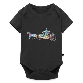 Silhouette de carrosse - Body à manches courtes Premium Bébé - noir - Devant