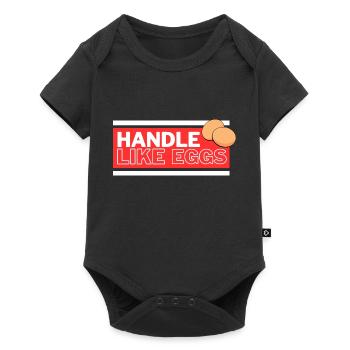 Handle like eggs - Baby Premium short-sleeve bodysuit - black - Front