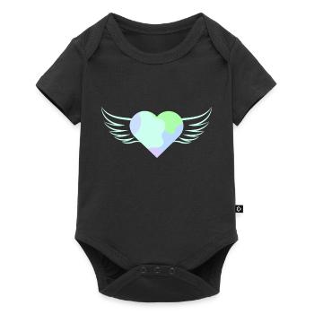 Pastel Heart with Wings - ApriNoeScor - Baby Premium short-sleeve bodysuit - black - Front
