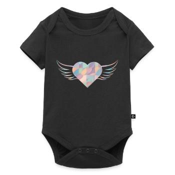 Pastel Heart with Wings - ApriNoeScor - Baby Premium short-sleeve bodysuit - black - Front
