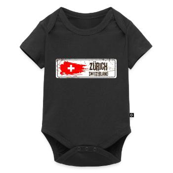 Zürich, Suisse - Body à manches courtes Premium Bébé - noir - Devant