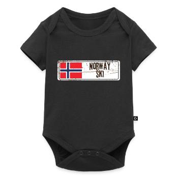Ski Norvège - Body à manches courtes Premium Bébé - noir - Devant