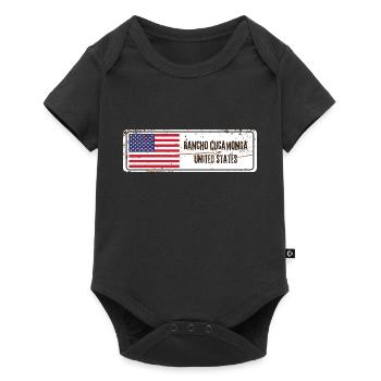 Drapeau du Rancho Cucamonga - Body à manches courtes Premium Bébé - noir - Devant