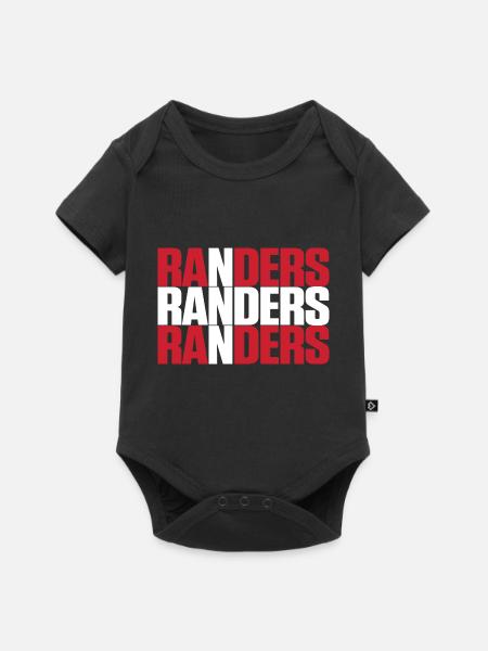 Randers Dänemark Fahne - Baby Premium Kurzarmbody - Schwarz