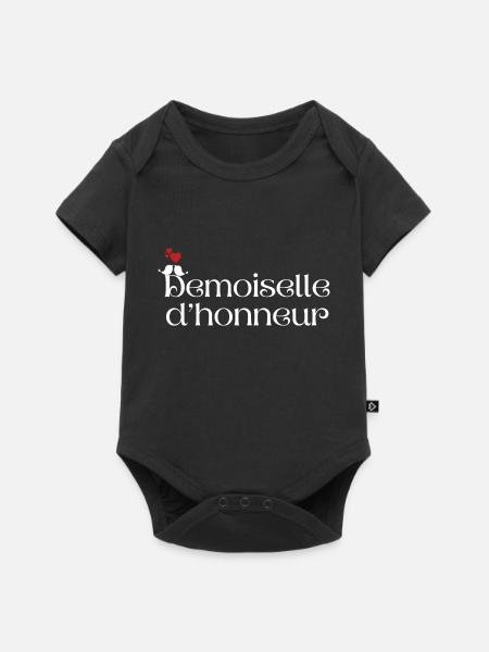 Brautjungfer - Baby Premium Kurzarmbody - Schwarz