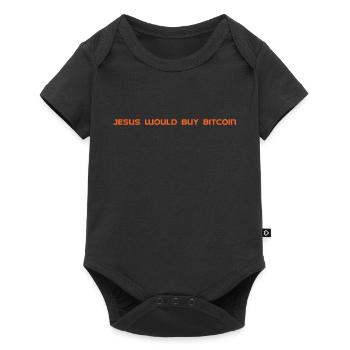 Jesus would buy Bitcoin - Baby Premium short-sleeve bodysuit - black - Front