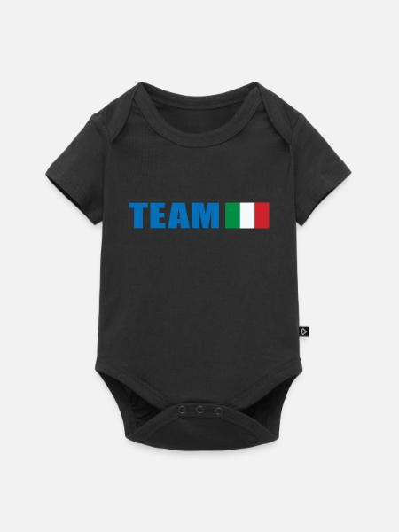 Support-Team Italien - Baby Premium Kurzarmbody - Schwarz