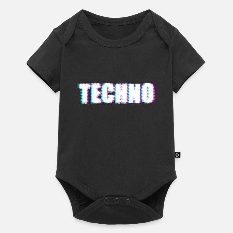 TECHNO - Baby Premium Kurzarmbody - Schwarz