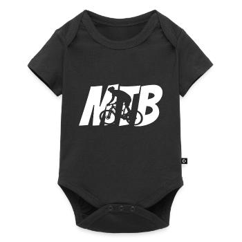 Mountainbike MTB - Baby Premium Kurzarmbody - Schwarz - Vorne