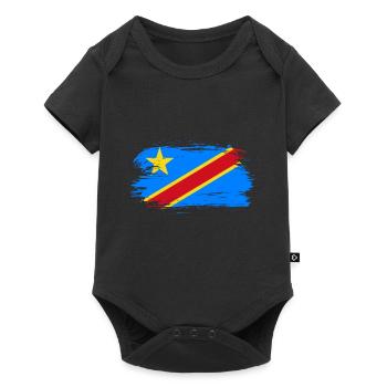 Drapeau du Congo - Body à manches courtes Premium Bébé - noir - Devant