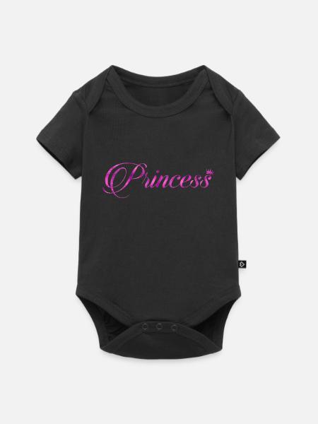 Prinzessin - Baby Premium Kurzarmbody - Schwarz