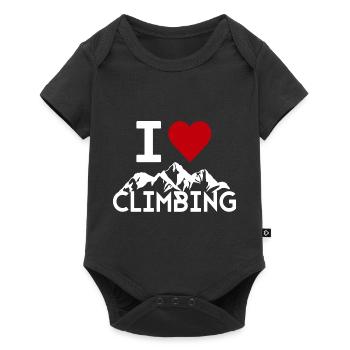 I love Mountain Climbing Randonnée Randonnée En plein air - Body à manches courtes Premium Bébé - noir - Devant