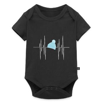 Winter Beanie ECG - Baby Premium short-sleeve bodysuit - black - Front