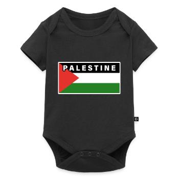 Drapeau de la Palestine - Body à manches courtes Premium Bébé - noir - Devant
