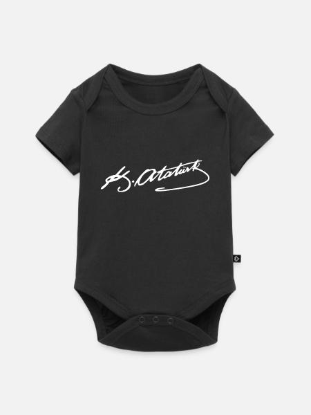 Atatürk imza - Body à manches courtes Premium Bébé - noir