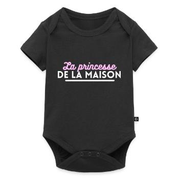 La princesse de la maison - Body à manches courtes Premium Bébé - noir - Devant