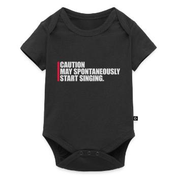may spontaneously start singing - Baby Premium short-sleeve bodysuit - black - Front