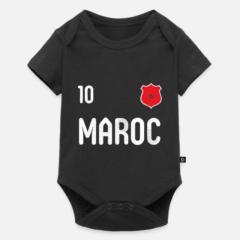 Teeshirt Maroc avec le numéro 10 - Body à manches courtes Premium Bébé - noir