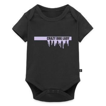 crazy dog lady quote - Baby Premium short-sleeve bodysuit - black - Front