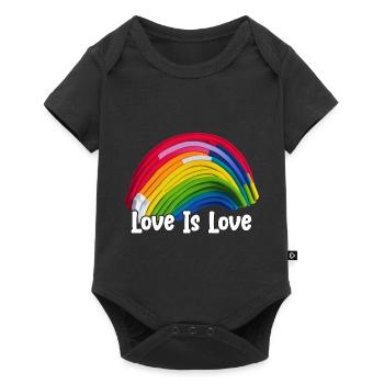 Prideful Skies LGBTQ gay pride Rainbow Love - Baby Premium Kurzarmbody - Schwarz - Vorne