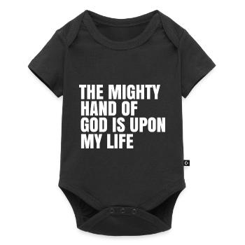 The mighty hand of God is upon my life - Baby Premium short-sleeve bodysuit - black - Front