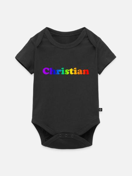 Christian - Baby Premium Kurzarmbody - Schwarz